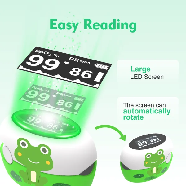 Rechargeable Cartoon Children’s Pulse Oximeter for Home Use Fast, Accurate Oxygen Saturation & Heart Rate Mete - Image 8