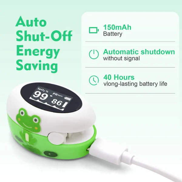 Rechargeable Cartoon Children’s Pulse Oximeter for Home Use Fast, Accurate Oxygen Saturation & Heart Rate Mete - Image 7