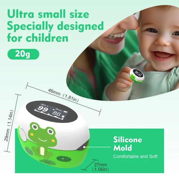Rechargeable Cartoon Children’s Pulse Oximeter for Home Use Fast, Accurate Oxygen Saturation & Heart Rate Mete - Image 2